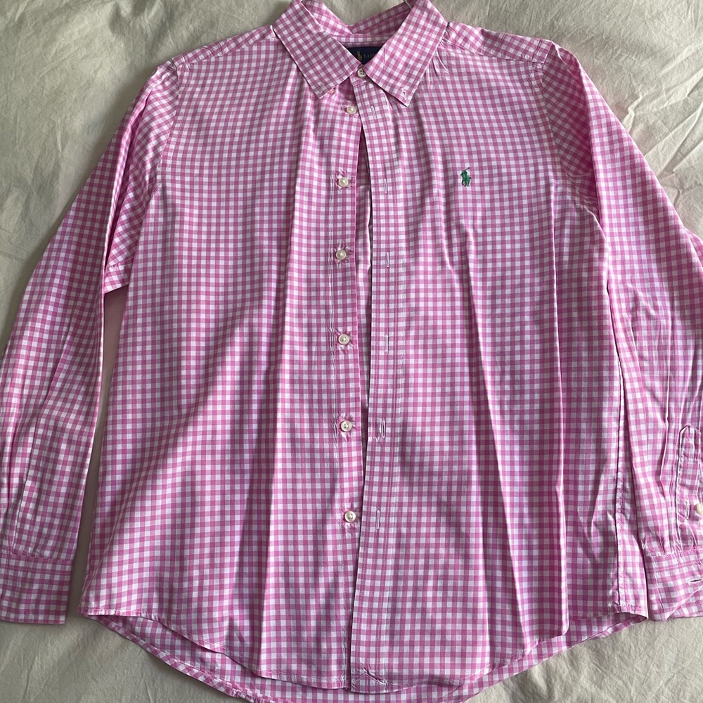 Polo by Ralph Lauren Pink Checkered Kids Button Down Shirt